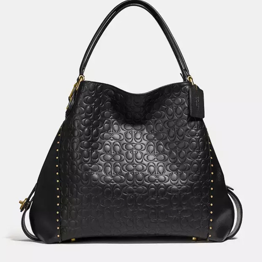 Edie Shoulder Bag 42 In Signature Leather With Rivets